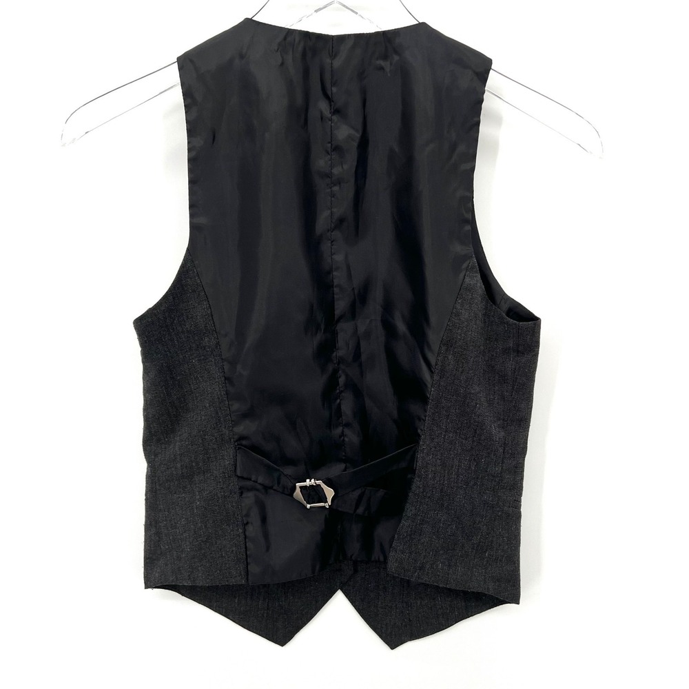 Y2K Forever 21 Office Siren Vest Size S Button Up Fitted Academia Gray Career - Picture 4 of 8